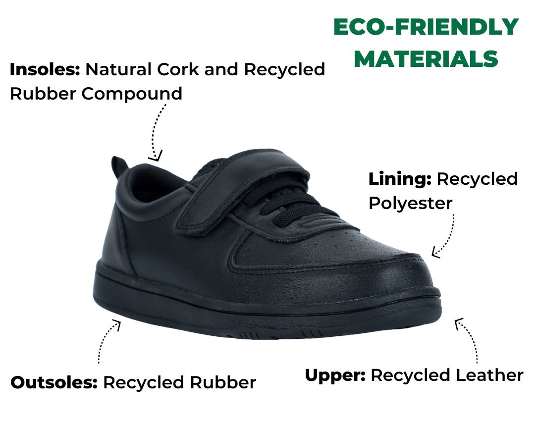 Dash Recycled Leather Kids School Shoes
