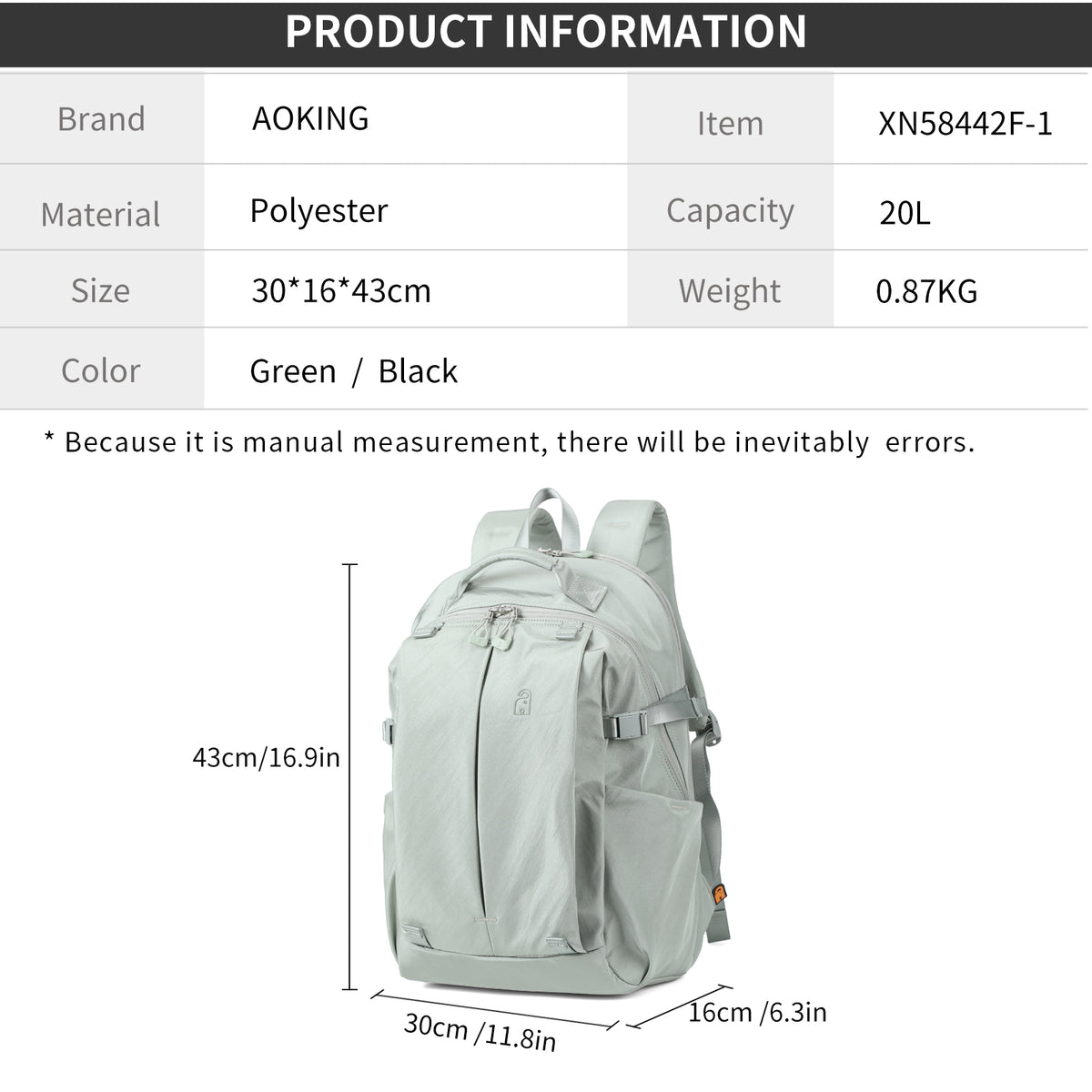 Aoking Extra Security Travel Backpack XN58442F