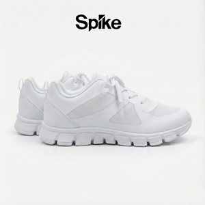 Lace White sneakers with 'Spike' logo on a white background