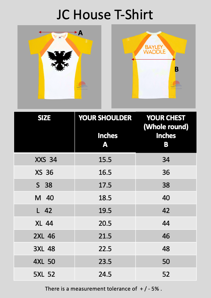Raffles Institution Year 5-6 YELLOW House T-shirt (Bayley-Waddle)