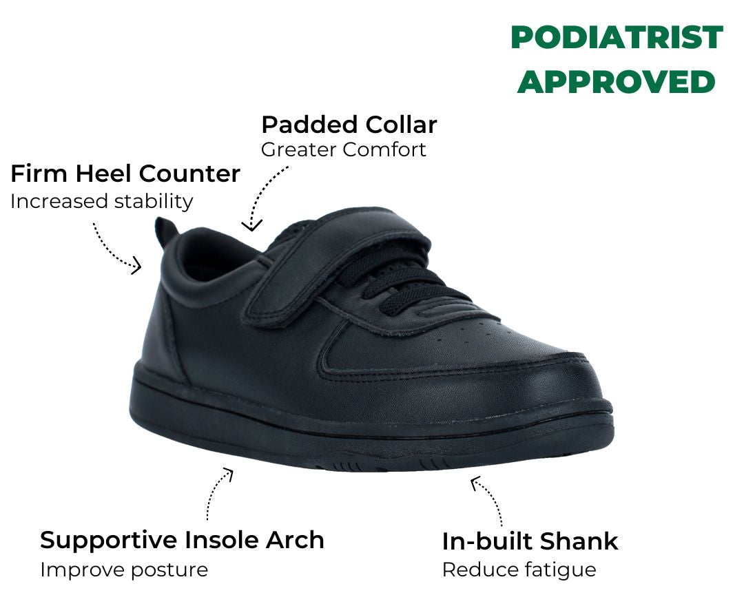 Dash Recycled Leather Kids School Shoes