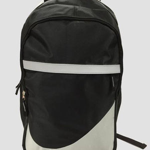 Grey school bag front view