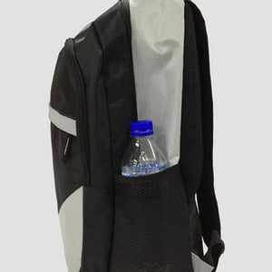 Grey school bag side view