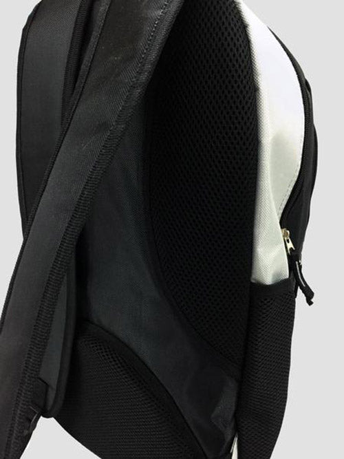 Grey school bag back view