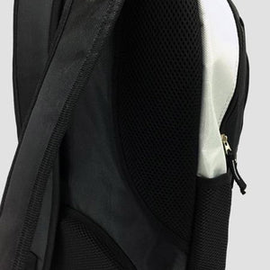 Grey school bag back view